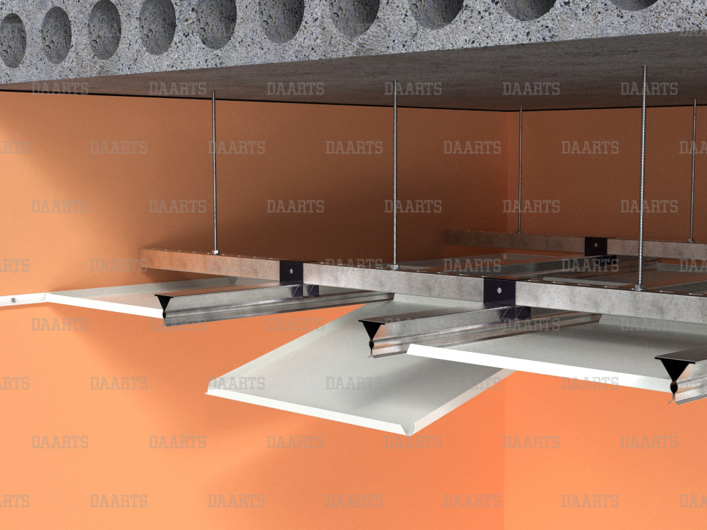 Потолок DAARTS clip in для чистых помещений